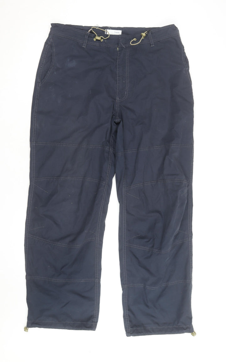 Firetrap Men’s Blue Cargo Trousers L 32x31 Cotton Drawstring