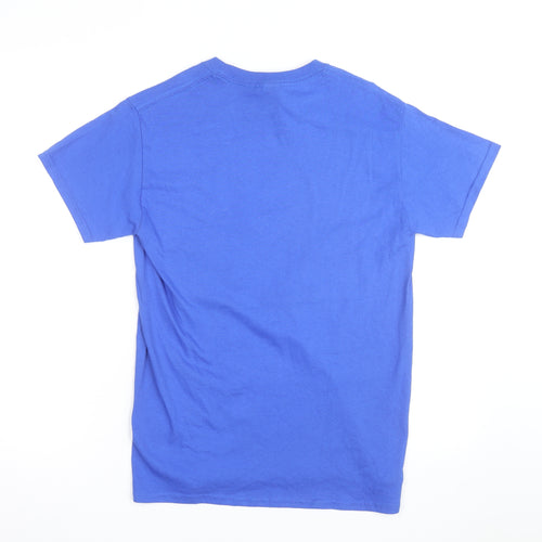 Gildan Men's Blue Zippy 'Hello Everybody' Graphic T-Shirt Size S
