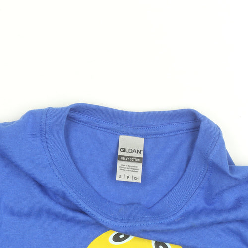 Gildan Men's Blue Zippy 'Hello Everybody' Graphic T-Shirt Size S