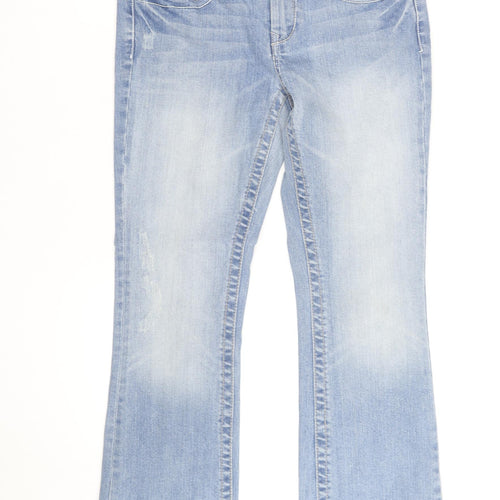 Colours of the World Women's Blue Bootcut Denim Jeans Size 14