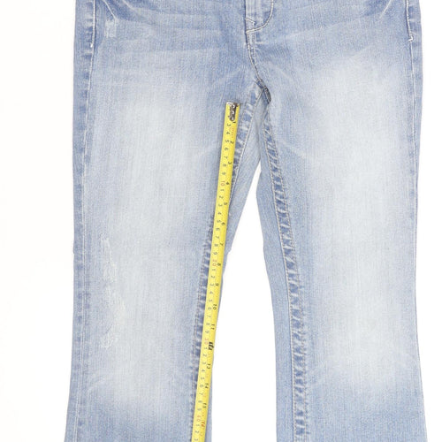Colours of the World Women's Blue Bootcut Denim Jeans Size 14
