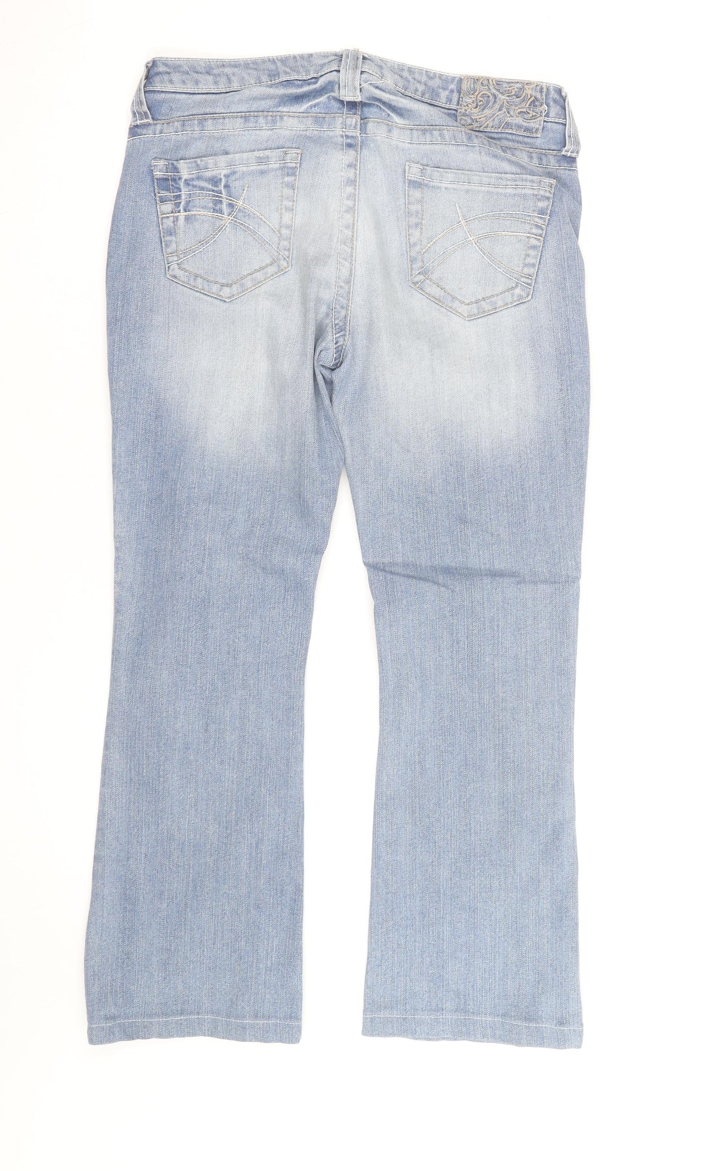 Colours of the World Women's Blue Bootcut Denim Jeans Size 14