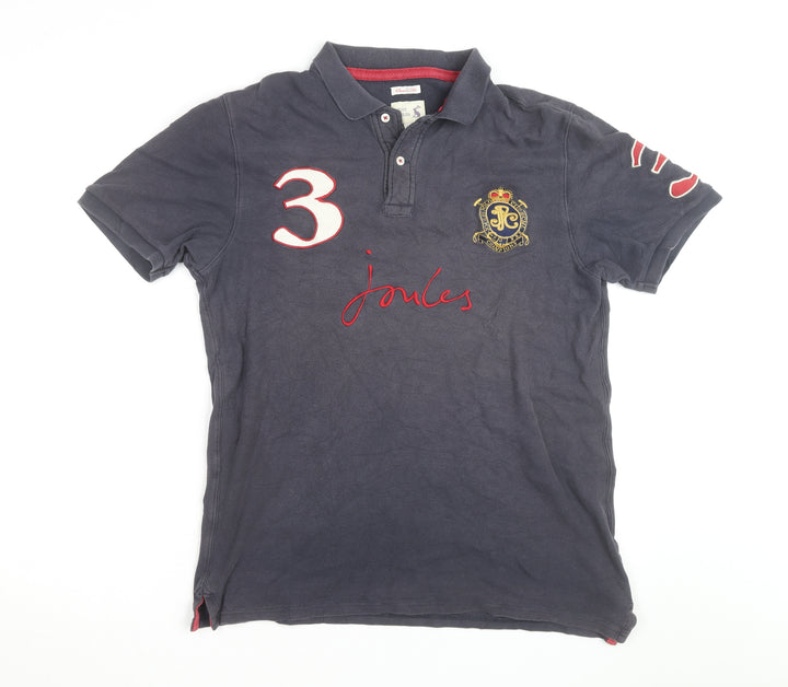 Joules Men’s Blue Classic Fit Polo Shirt Size M Embroidered Logo
