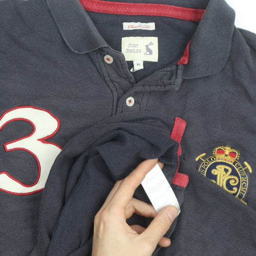 Joules Men’s Blue Classic Fit Polo Shirt Size M Embroidered Logo