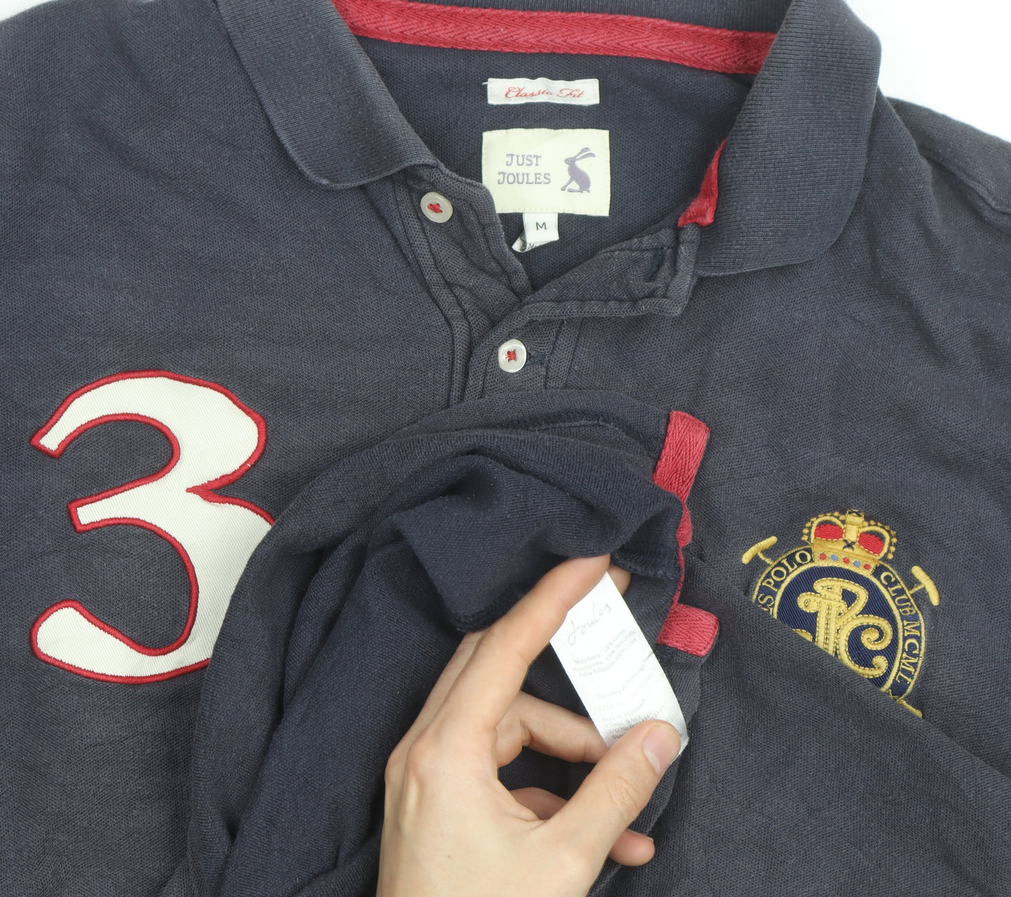 Joules Men’s Blue Classic Fit Polo Shirt Size M Embroidered Logo