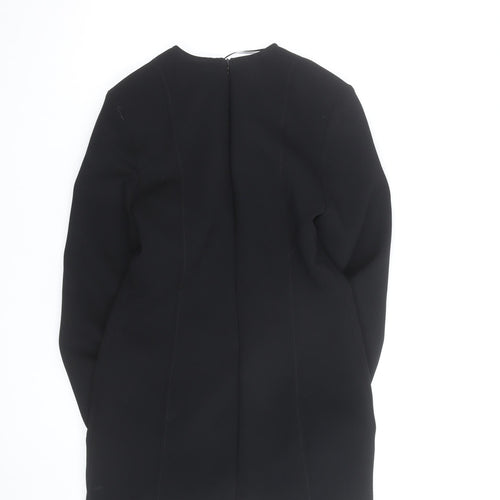 Zara Women's Black Long Sleeve V-Neck Tunic Blouse Size M