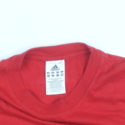 Adidas Mens Red England Logo XL Short Sleeve Sports T-Shirt