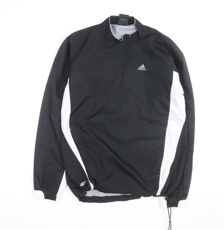 Adidas Men's Black s 1/2 Zip Windbreaker Track Jacket