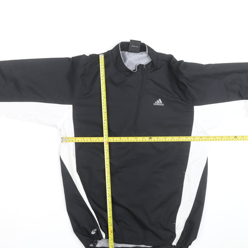 Adidas Men's Black s 1/2 Zip Windbreaker Track Jacket