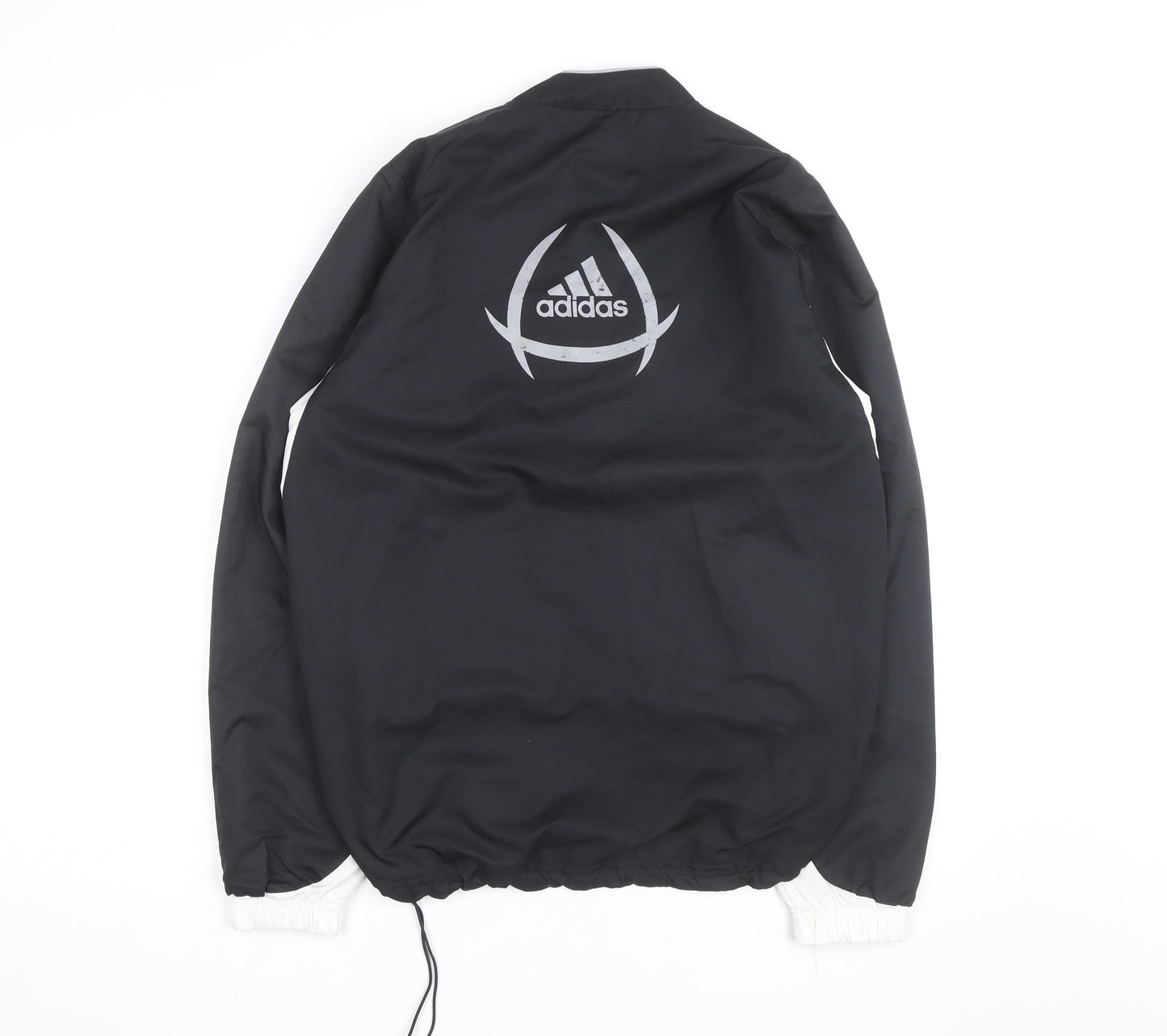 Adidas Men's Black s 1/2 Zip Windbreaker Track Jacket