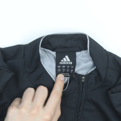 Adidas Men's Black s 1/2 Zip Windbreaker Track Jacket
