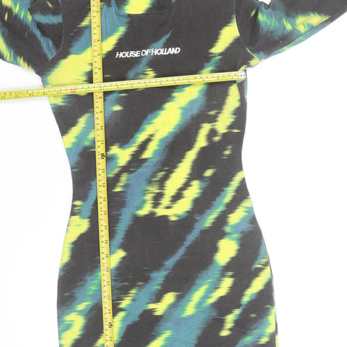 House of Holland Women's Multicoloured Size 8 Bodycon Mini Dress