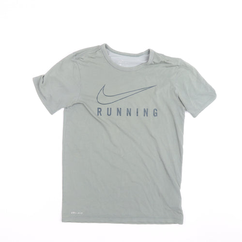 Nike Men's Grey Dri-FIT Running T-Shirt Size S Athletic Fit