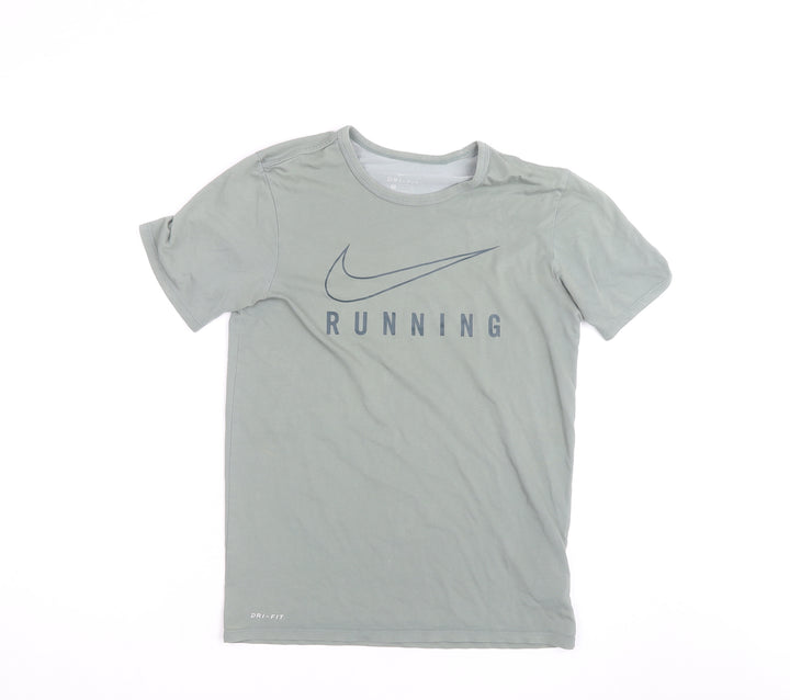 Nike Men's Grey Dri-FIT Running T-Shirt Size S Athletic Fit