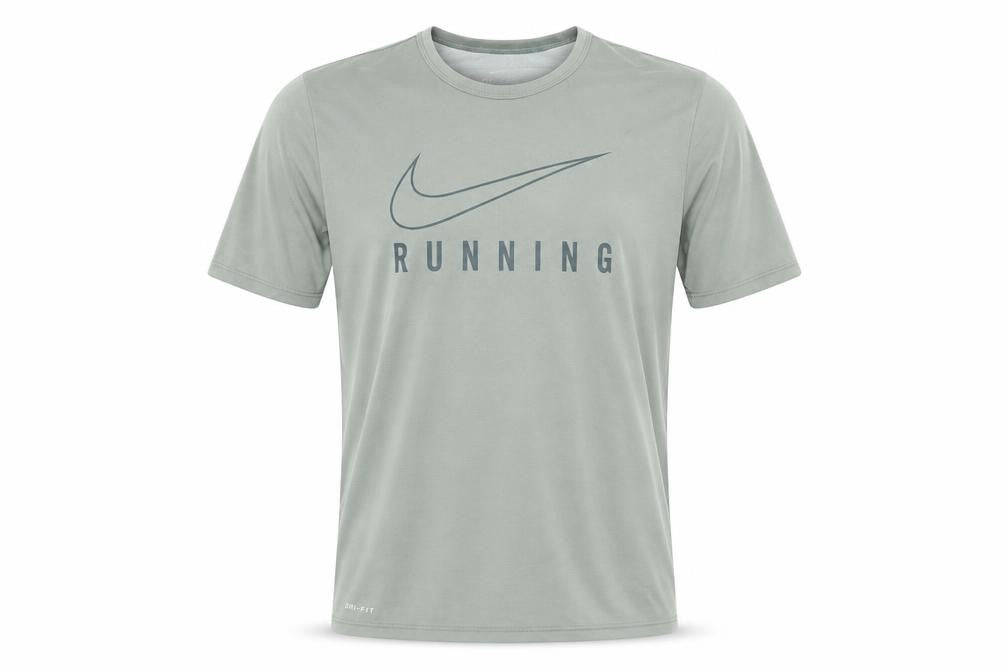 Nike Men's Grey Dri-FIT Running T-Shirt Size S Athletic Fit