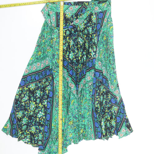 Topshop Women's Multicoloured Asymmetric Floral Midi Skirt Size 18