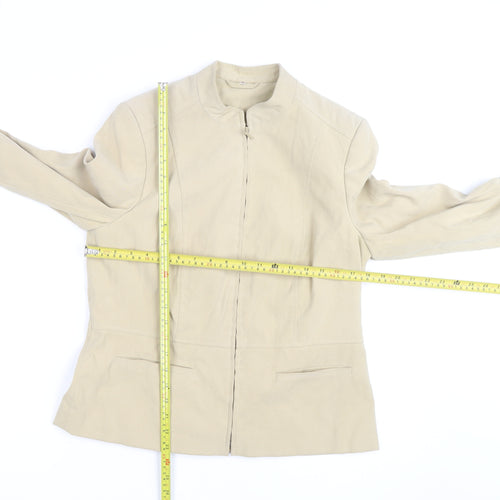Phase Eight Women Beige Size 12 Softshell Zip Jacket