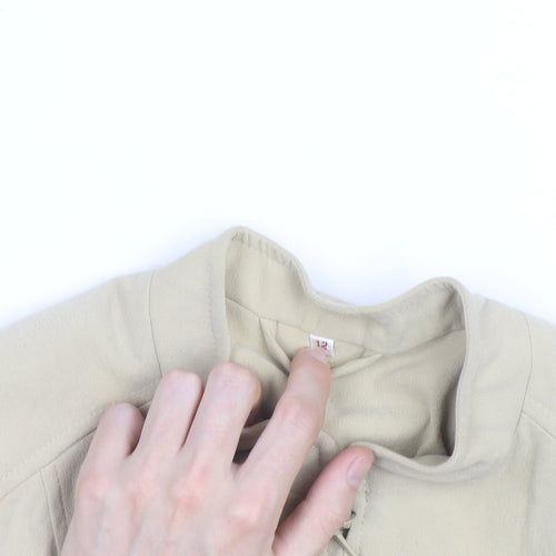 Phase Eight Women Beige Size 12 Softshell Zip Jacket