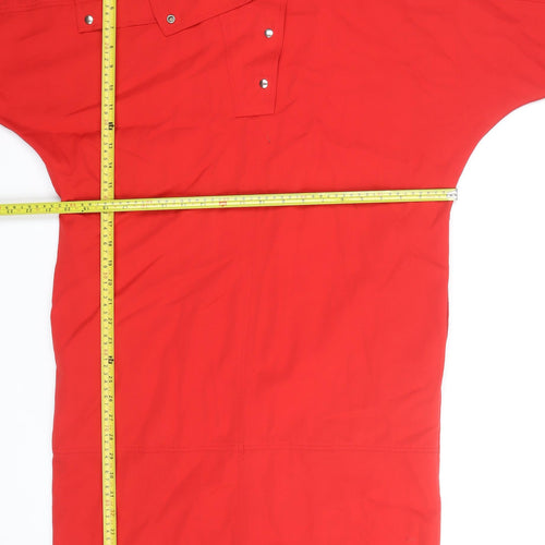 Estelle d’ore Women’s Red Cotton Collared Shirt Dress Size 10