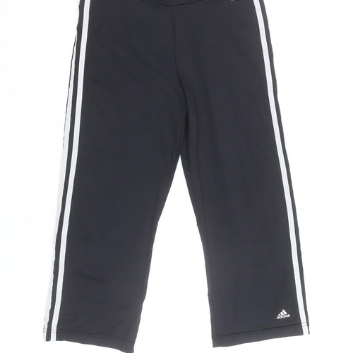 Adidas Womens Black Capri Activewear Trousers Size M