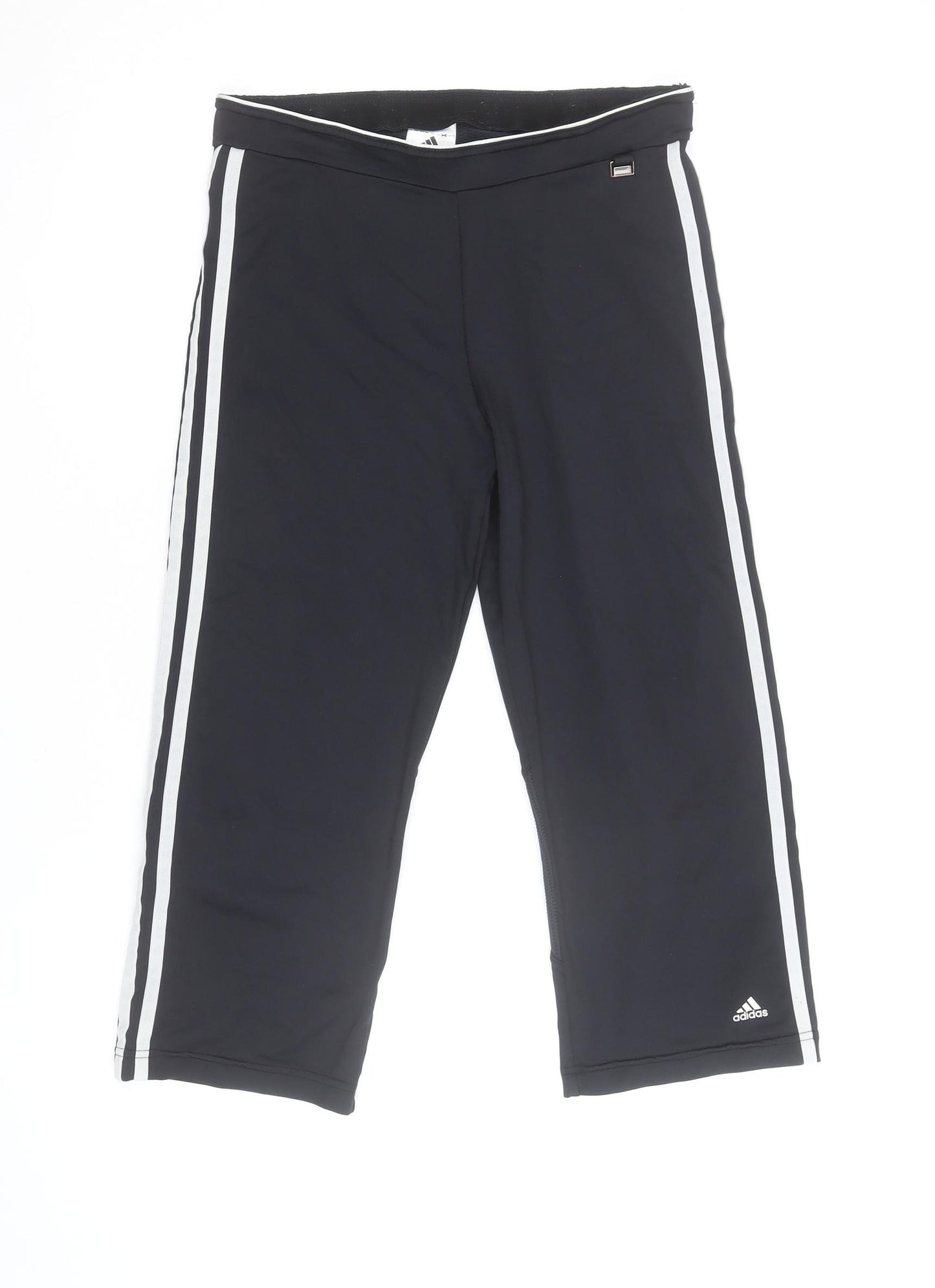 Adidas Womens Black Capri Activewear Trousers Size M