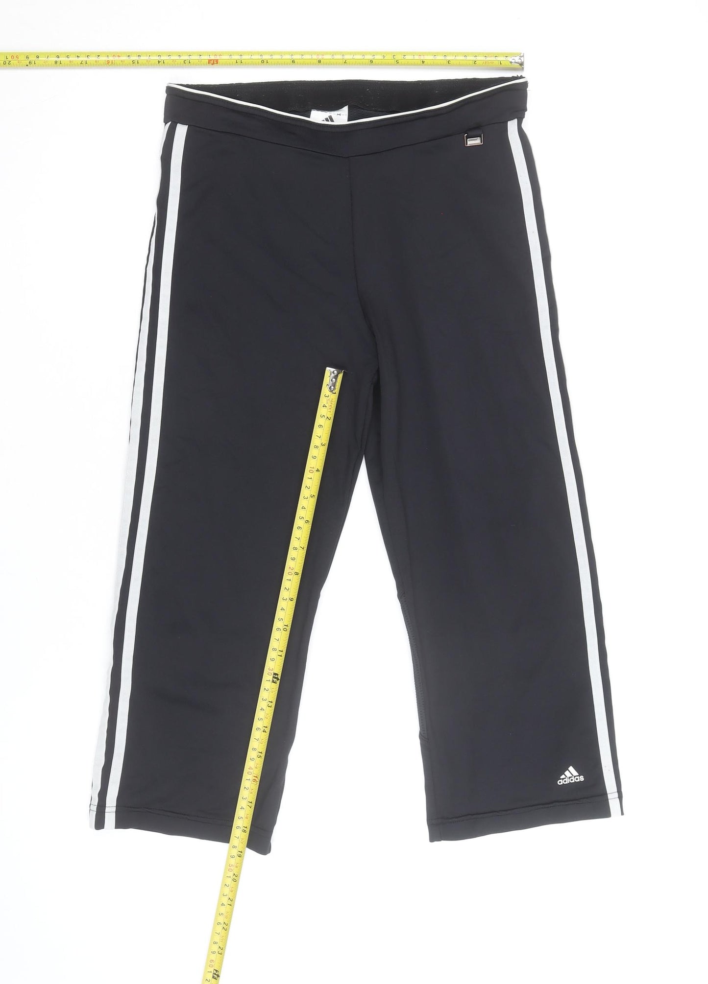 Adidas Womens Black Capri Activewear Trousers Size M