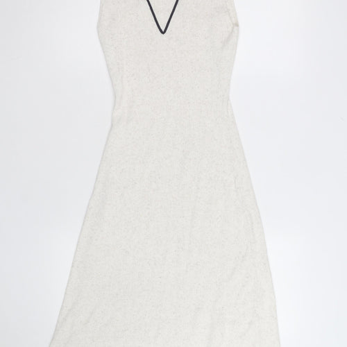Marks and Spencer Women’s Ivory Knit A-Line Midi Sleeveless Dress M