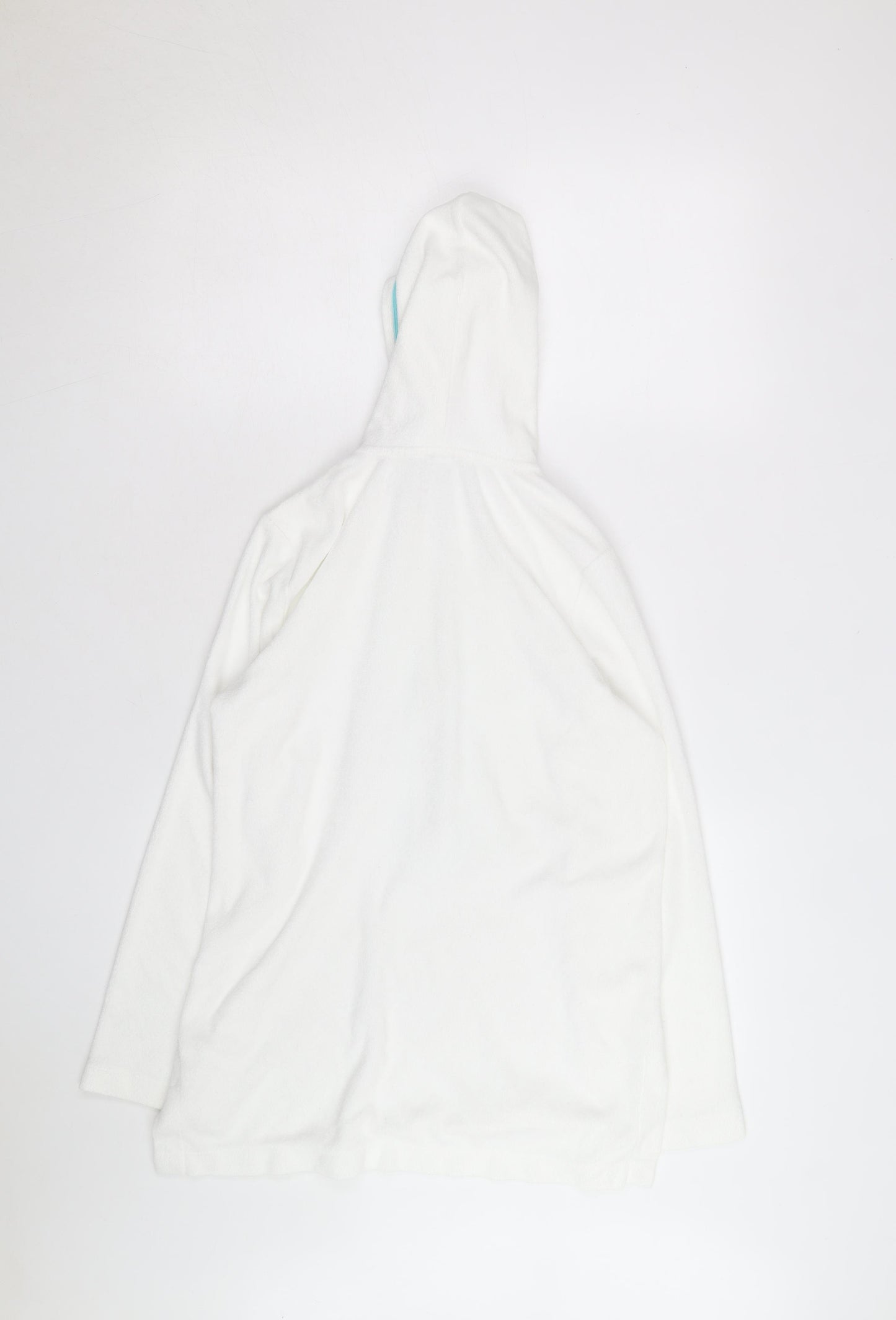 GAP Unisex XS White 1/2 Zip Terry Hoodie Lightweight Cotton Blend