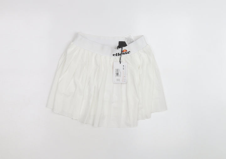 Ellesse Womens White Pleated Tennis Skirt Size 8