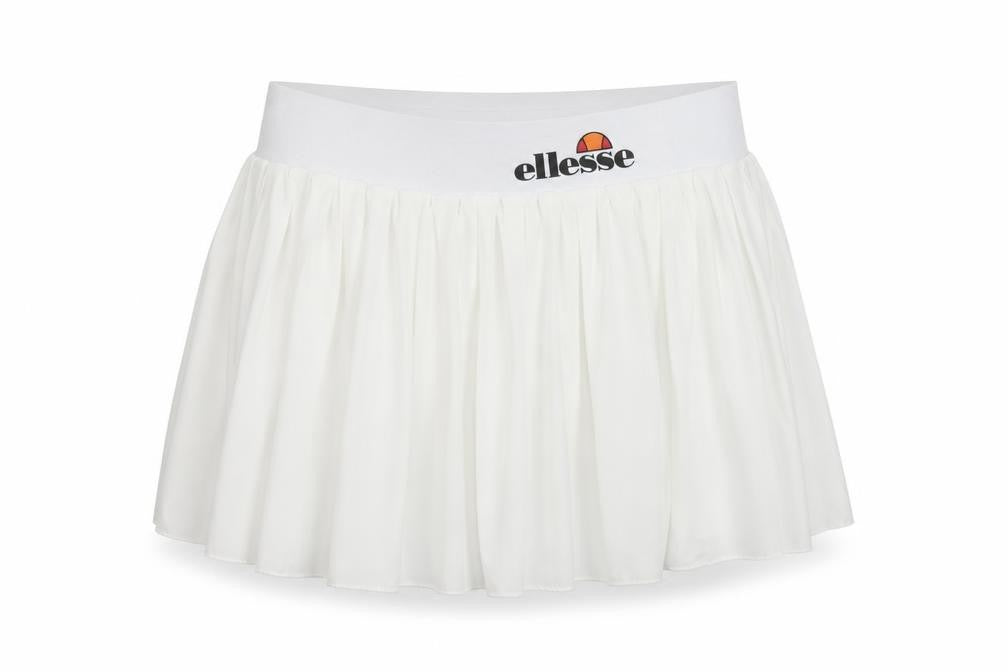 Ellesse Womens White Pleated Tennis Skirt Size 8