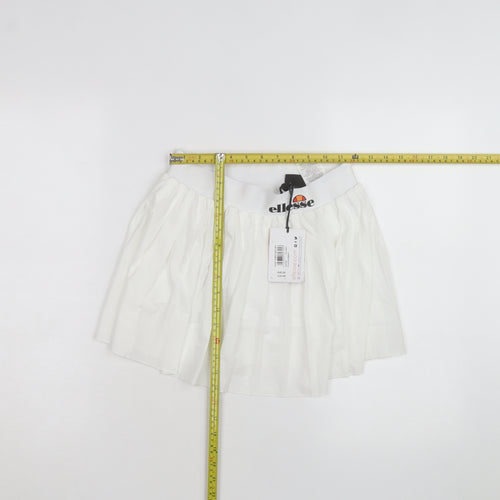 Ellesse Womens White Pleated Tennis Skirt Size 8