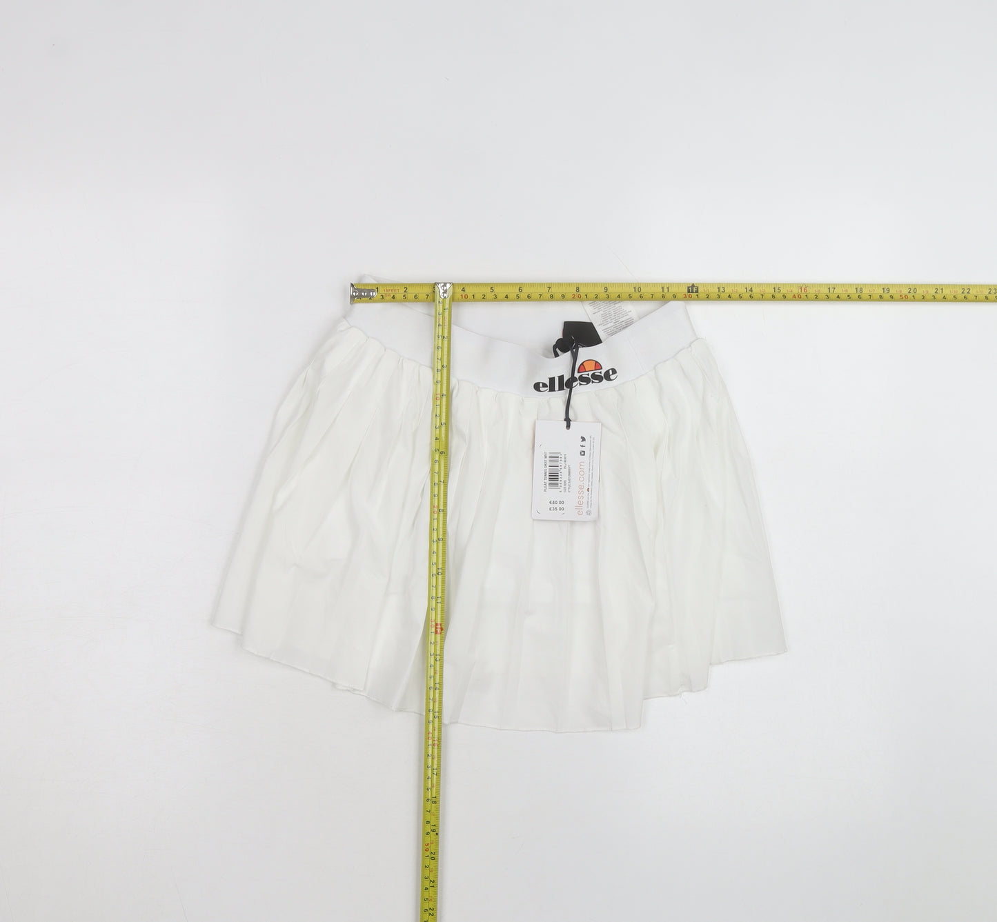 Ellesse Womens White Pleated Tennis Skirt Size 8