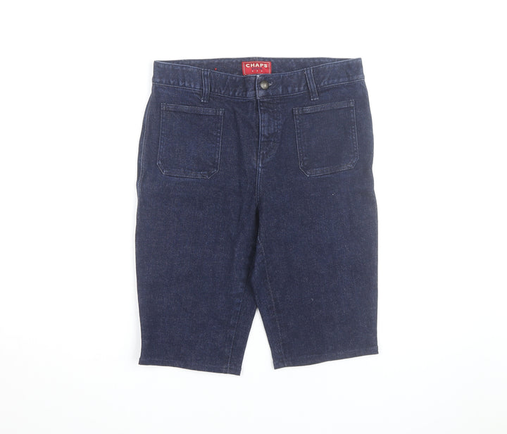 Chaps Men Blue Denim Chino Shorts Medium Regular Fit