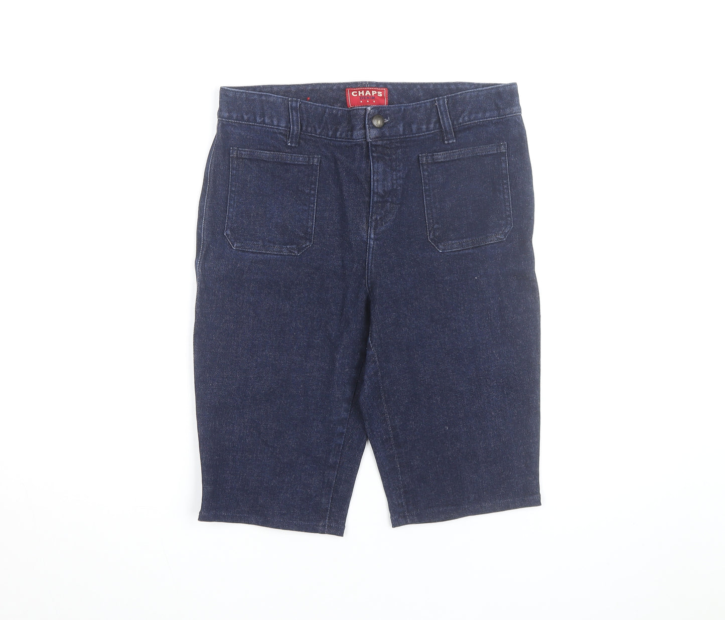 Chaps Men Blue Denim Chino Shorts Medium Regular Fit