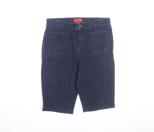 Chaps Men Blue Denim Chino Shorts Medium Regular Fit