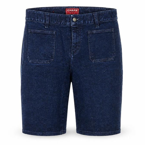 Chaps Men Blue Denim Chino Shorts Medium Regular Fit