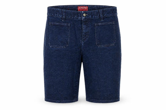 Chaps Men Blue Denim Chino Shorts Medium Regular Fit