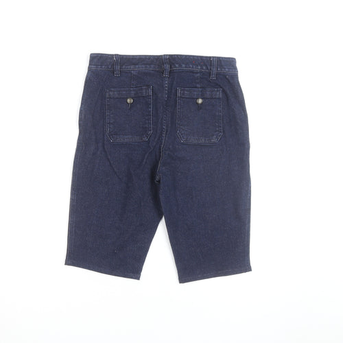 Chaps Men Blue Denim Chino Shorts Medium Regular Fit