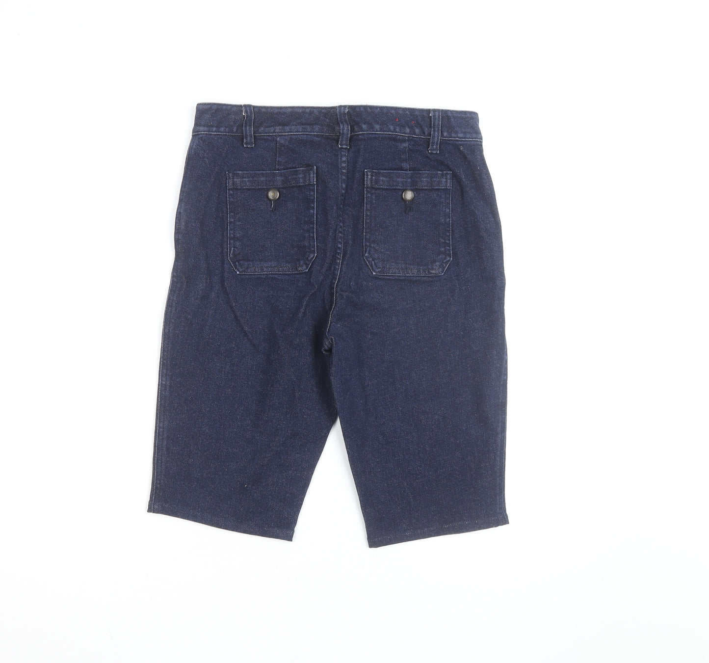 Chaps Men Blue Denim Chino Shorts Medium Regular Fit