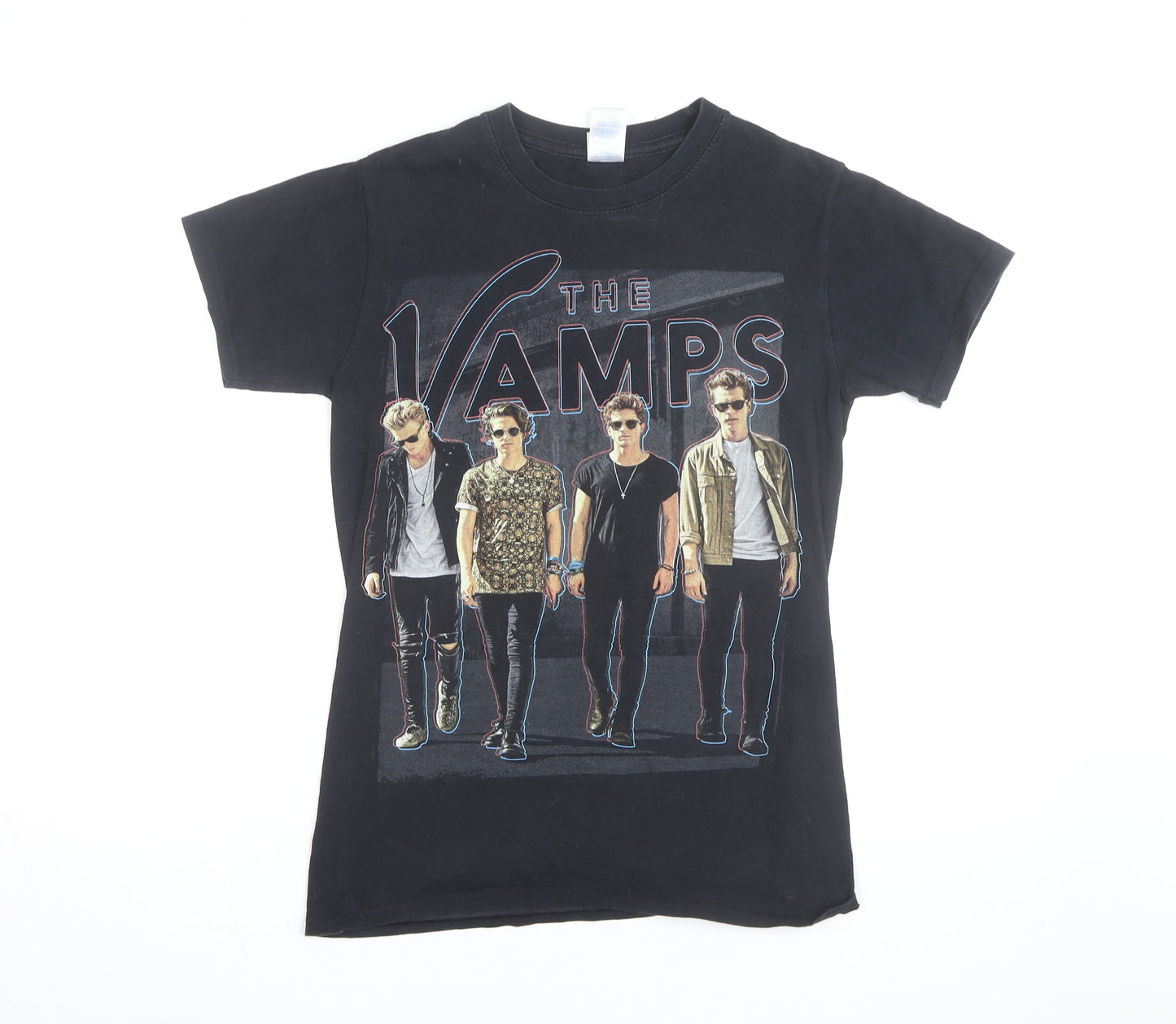 Gildan Men's Black The Vamps World Tour 2015 Band T-Shirt Size S