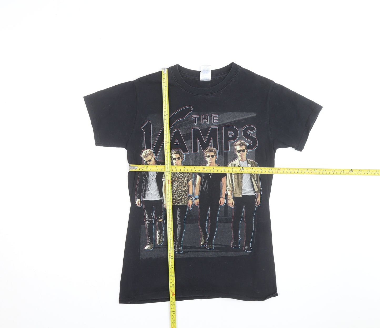 Gildan Men's Black The Vamps World Tour 2015 Band T-Shirt Size S