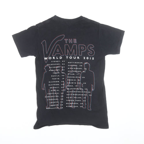 Gildan Men's Black The Vamps World Tour 2015 Band T-Shirt Size S