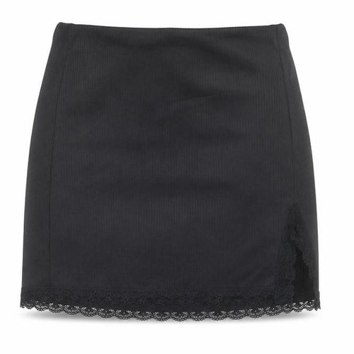 H&M Divided Women's Black Short Lace Hem Skirt Size 2XS
