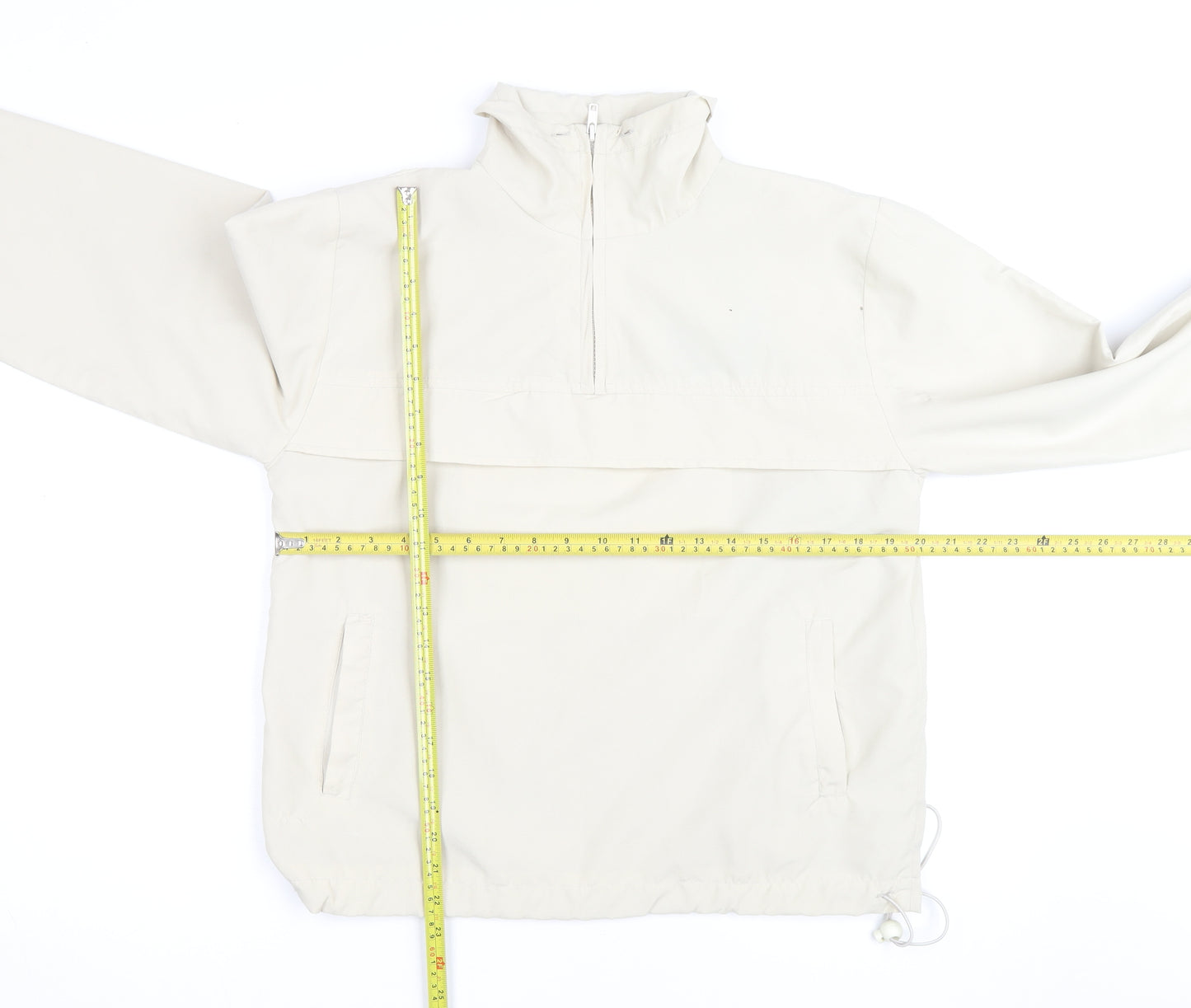 Heaven Women's Beige Size 10 Lightweight 1/2 Zip Anorak Jacket
