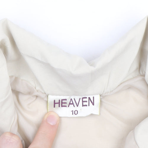 Heaven Women's Beige Size 10 Lightweight 1/2 Zip Anorak Jacket