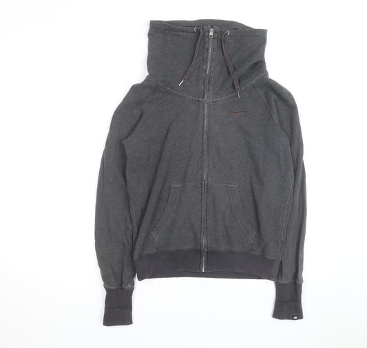 Nike Men's Grey Full Zip Hoodie Size S High Neck Sportswear