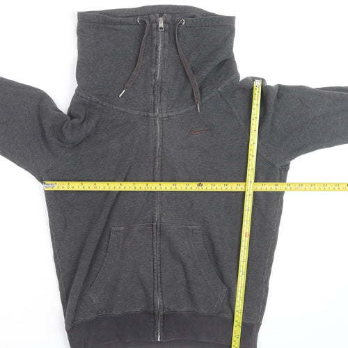 Nike Men's Grey Full Zip Hoodie Size S High Neck Sportswear