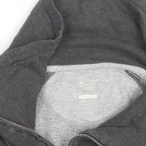 Nike Men's Grey Full Zip Hoodie Size S High Neck Sportswear