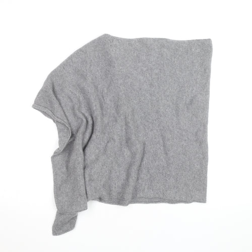 Jigsaw Women’s Grey Cashmere Cape Jumper One Size Relaxed Fit