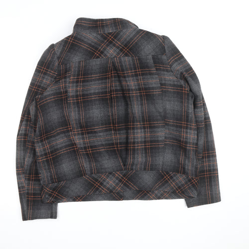 Be Beau Women's Grey Check Blazer Jacket Size 18 Lined Tweed Workwear